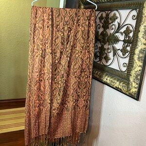 Isabella Tapestry 100% Viscose Shawl/ Scarf with fringe